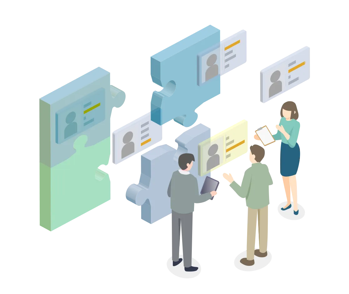 人材課題を可視化するイラスト